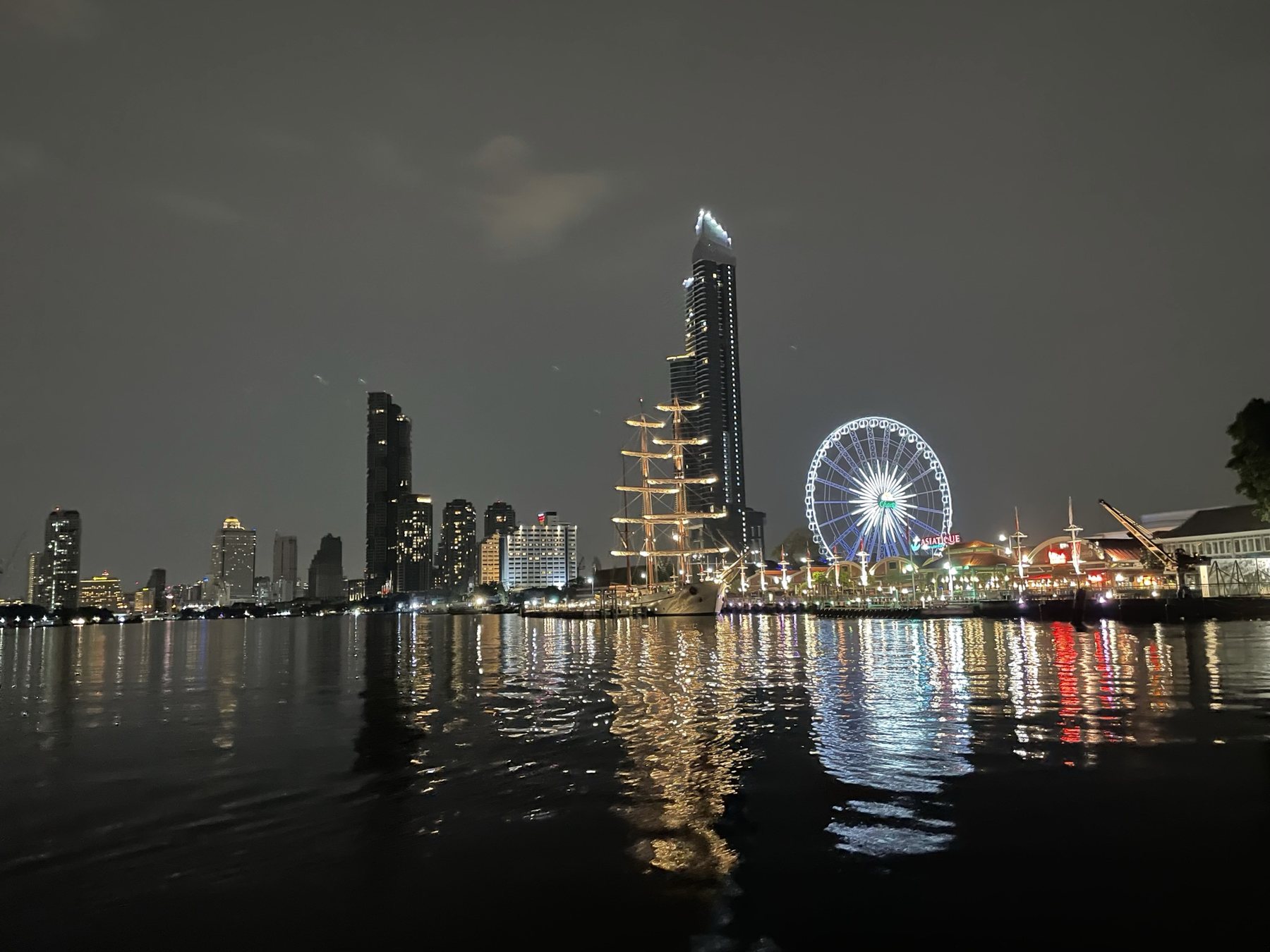 Asiatique Bangkok from the Chao Phraya River