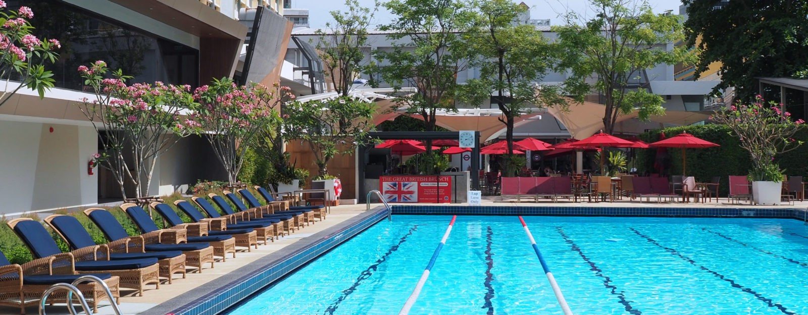 The British Club Bangkok pool area