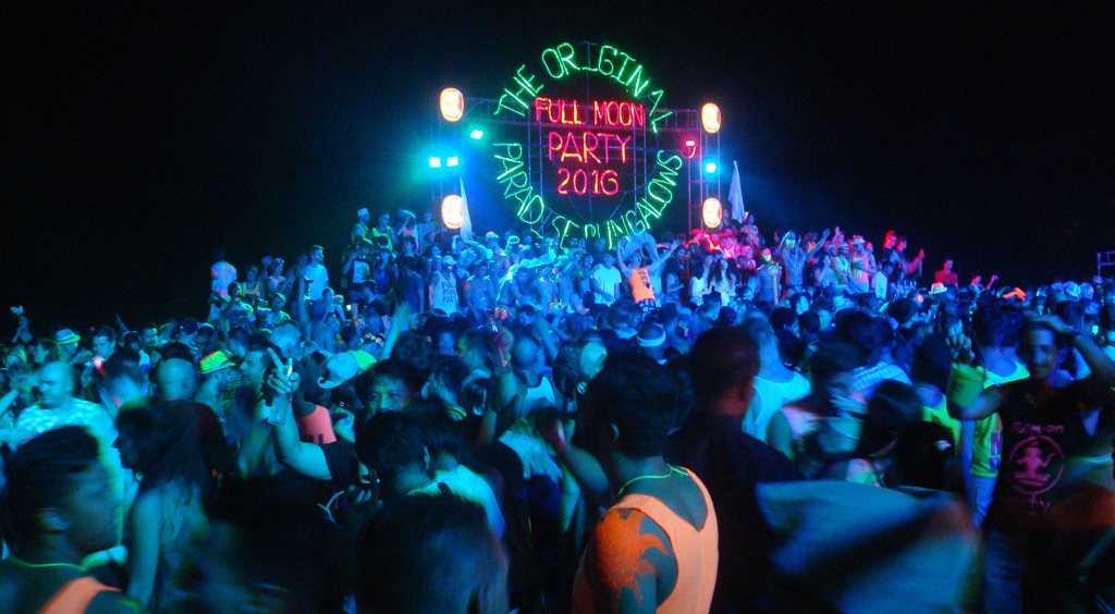 Full Moon Party at Haad Rin Sunrise Beach on Koh Phangan