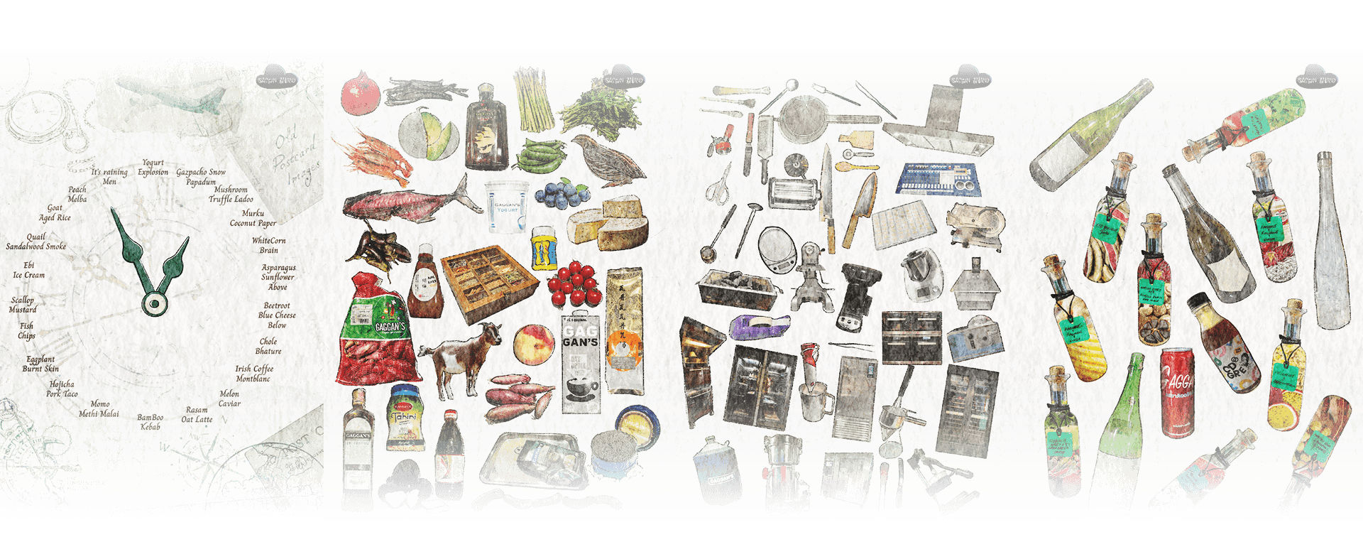 Gaggan Anand Bangkok menu artwork