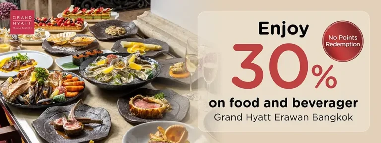 Grand Hyatt Erawan Bangkok KTC Dining Deal: 30% Off The Dining Room, Salvia, Gaston and More image 1