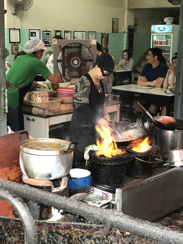 Jay Fai at her Bangkok restaurant