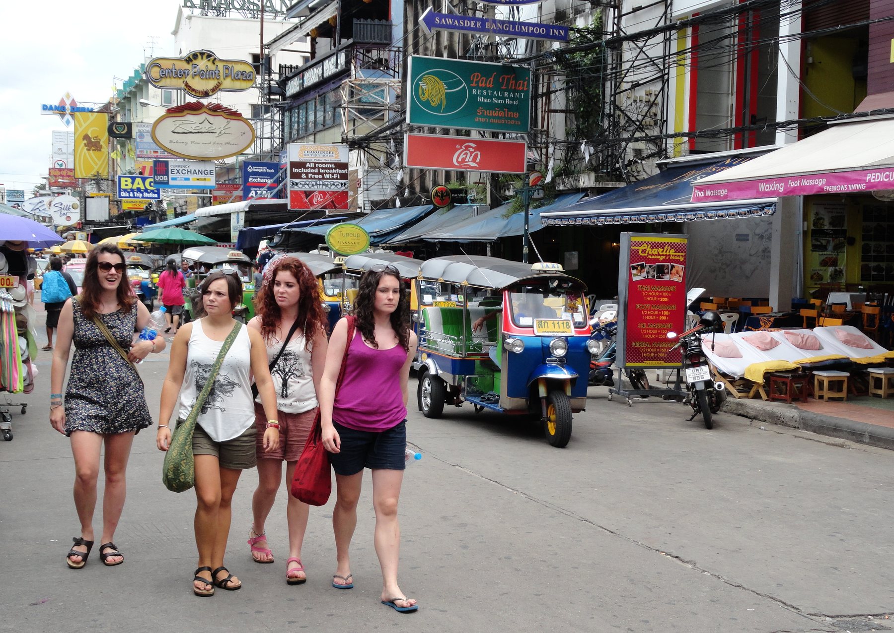 Khao San Road street scene in Bangkok