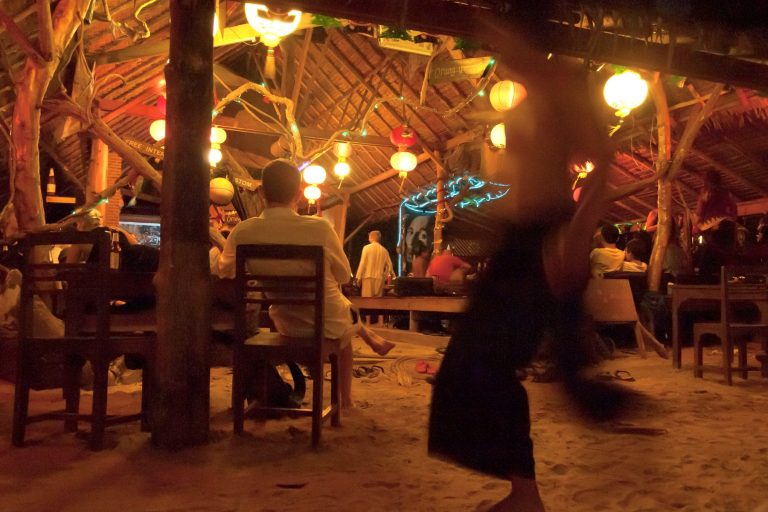 Beach bar party on Koh Mak in Thailand