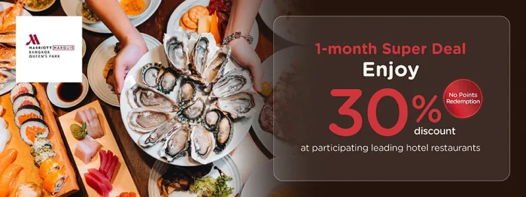 KTC Bangkok Marriott Marquis April 2026 Dining Deal: 30% Off Goji, Sirimahannop and The Crystal Grill House image 1