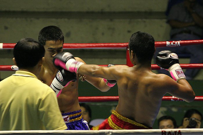 Muay Thai boxing match in Bangkok