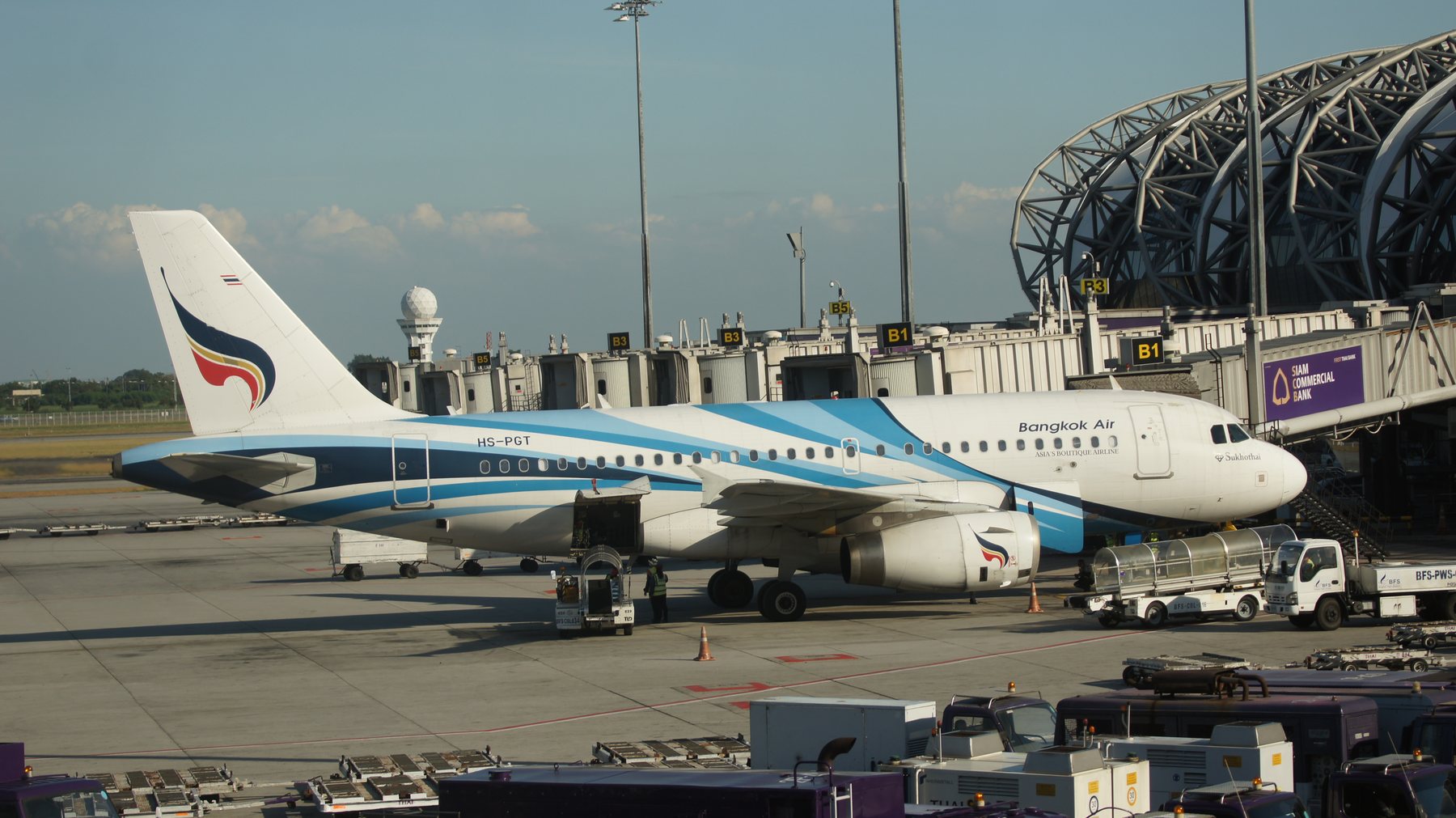Bangkok Airways aircraft at Suvarnabhumi Airport