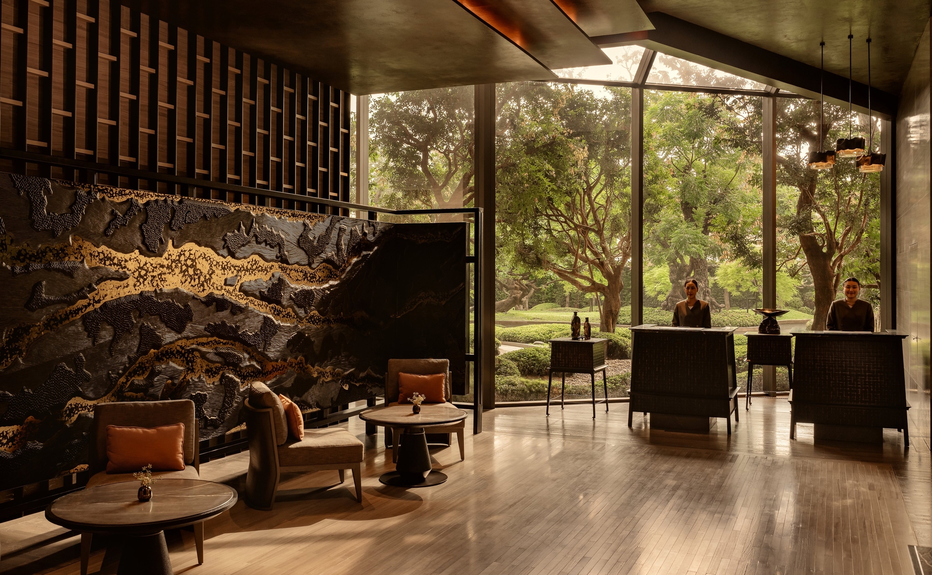Aman Nai Lert Bangkok lobby and residence setting