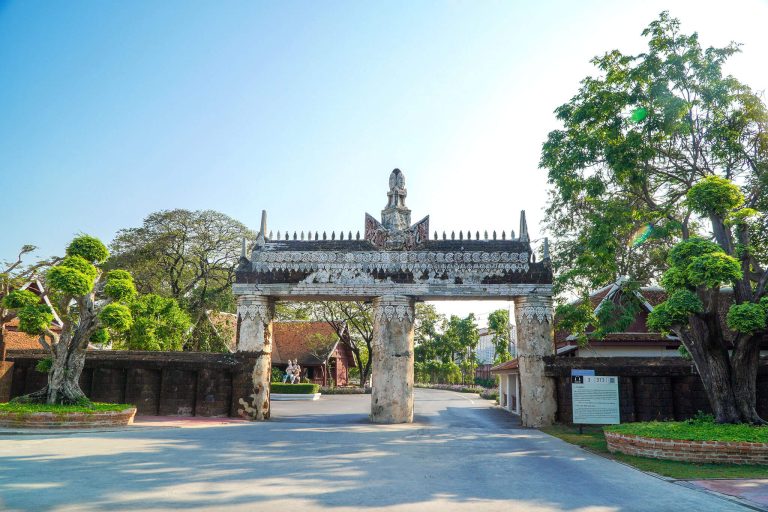 The City Wall and Gate at Ancient City Samut Prakan