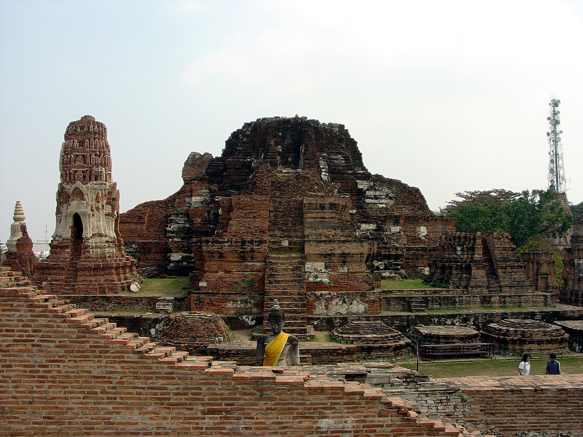 Brick ruins at Wat Mahathat Ayutthaya