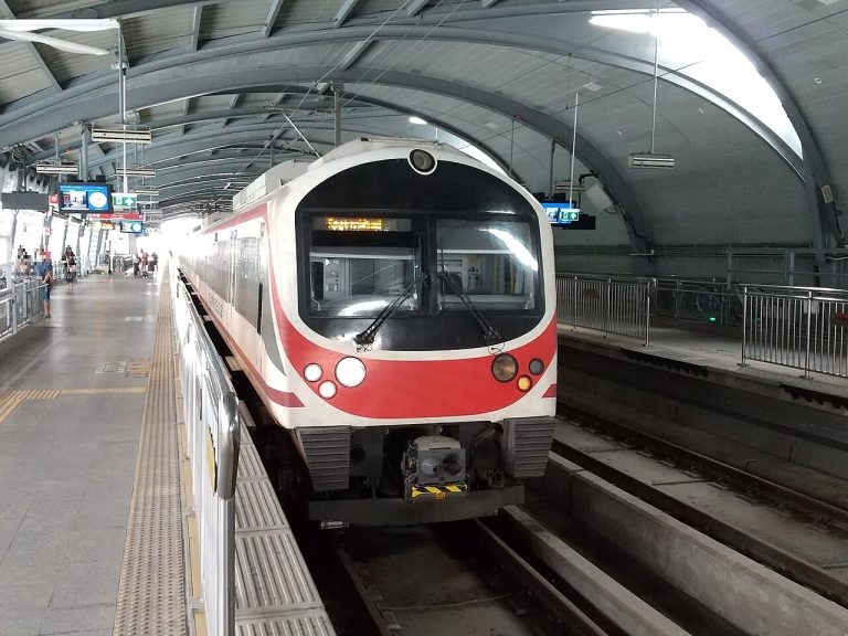Airport Rail Link train at Phaya Thai Station Bangkok