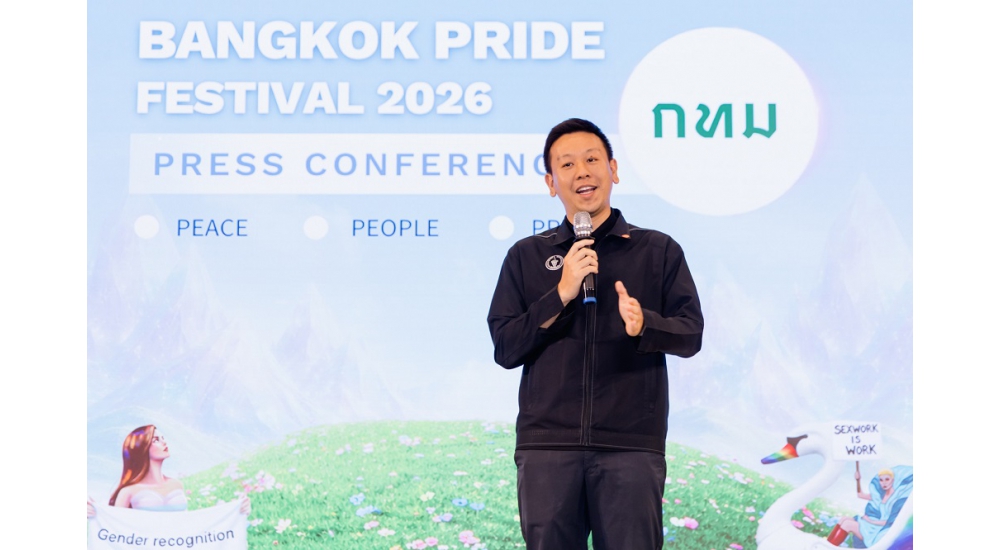 Bangkok Pride 2026 parade crowd and rainbow flags