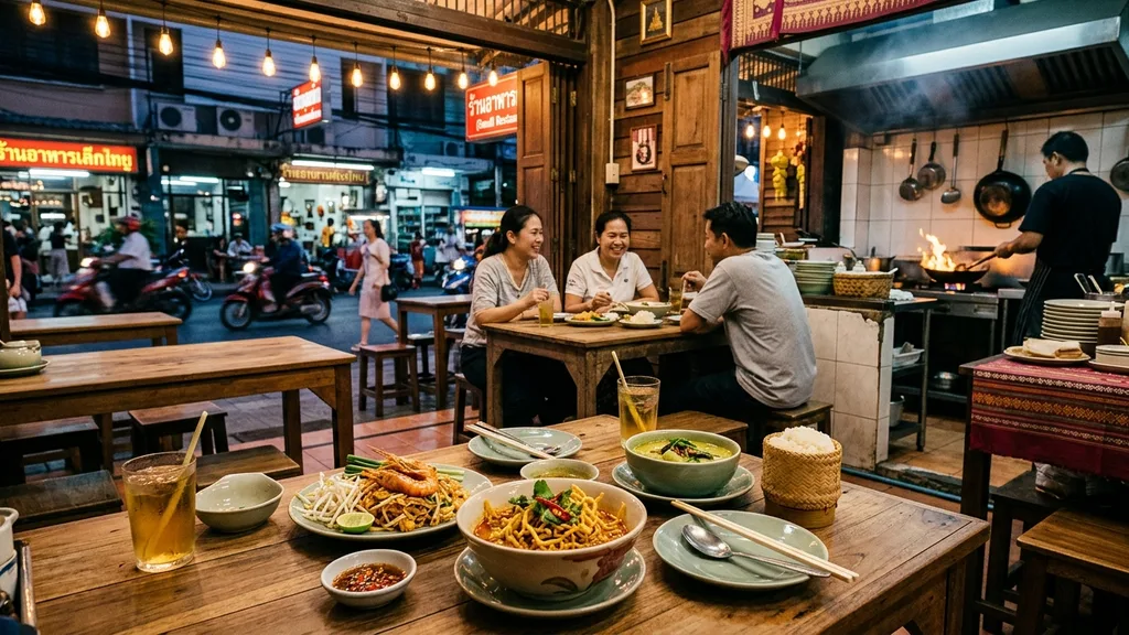 Street food dishes in Bangkok