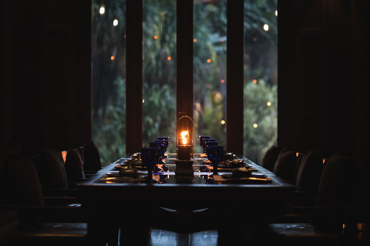Dining table inside Black Ginger Phuket