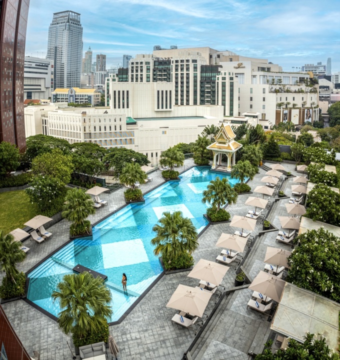 Guest room at Chatrium Grand Bangkok