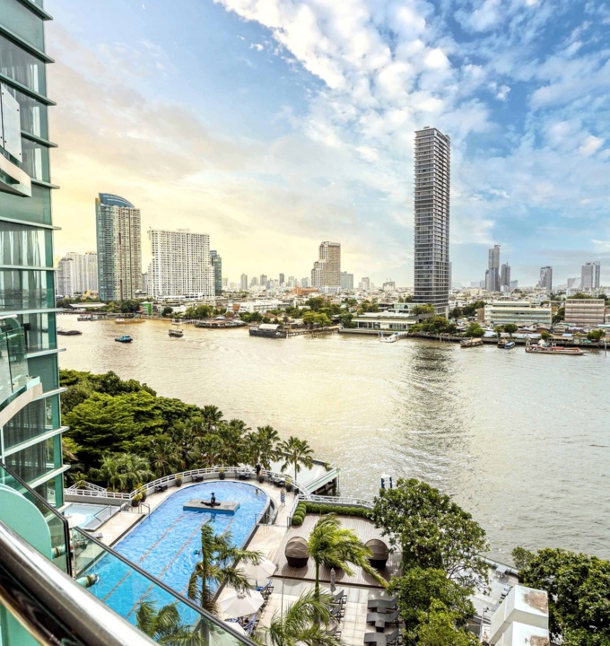 Pool area at Chatrium Grand Bangkok