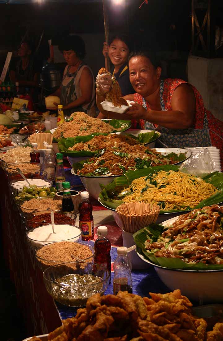 Street food vendor in Chiang Mai market