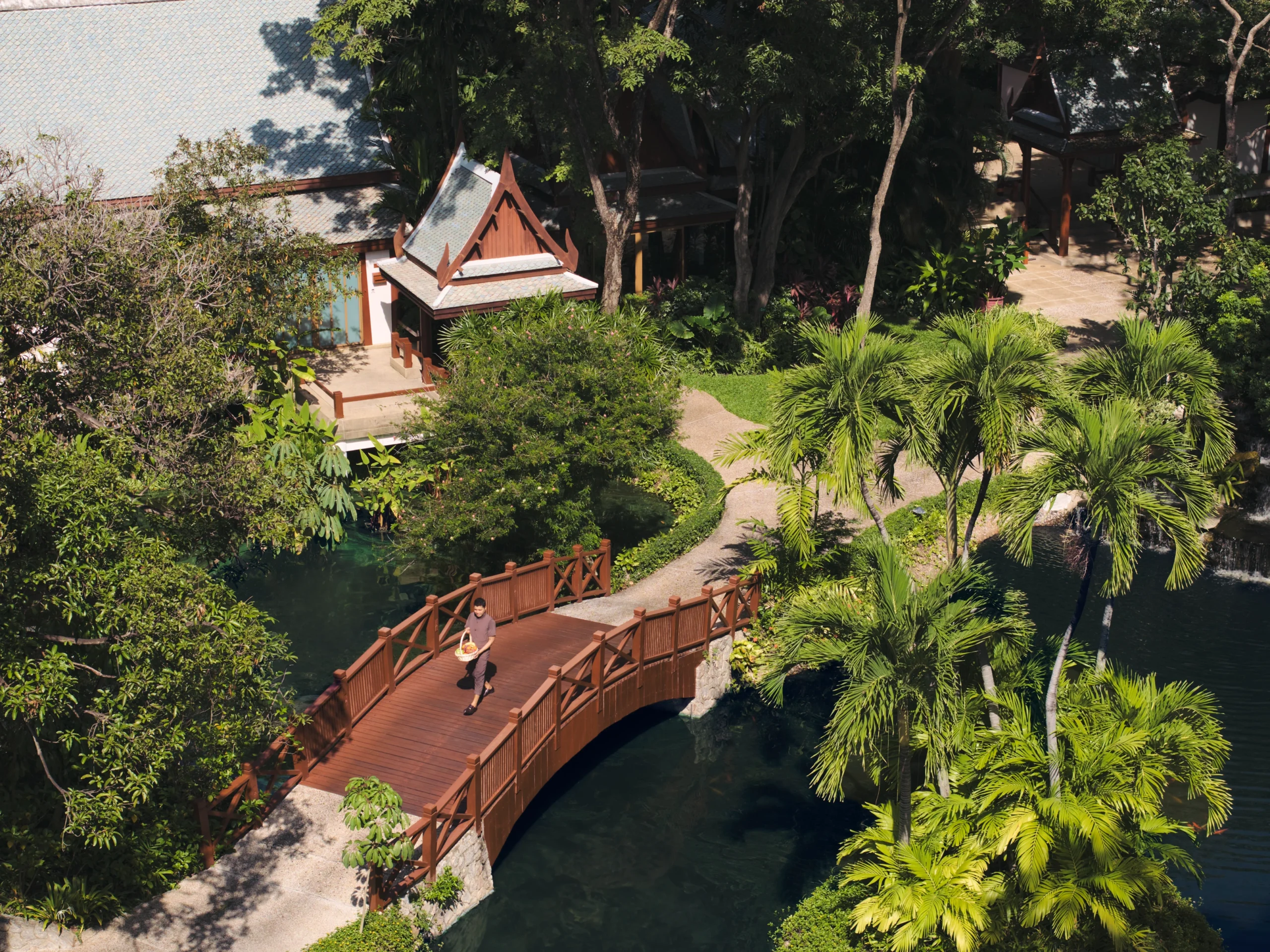 Chiva-Som Hua Hin resort garden aerial view