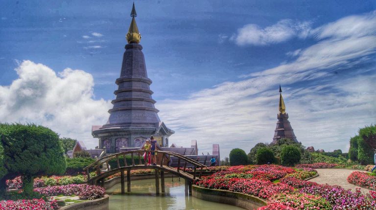 Twin royal pagodas at Doi Inthanon National Park