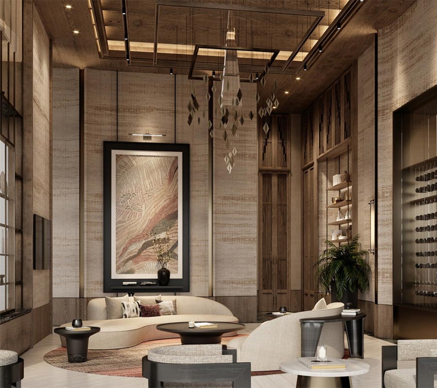 Lounge setting at Dusit Residences Bangkok