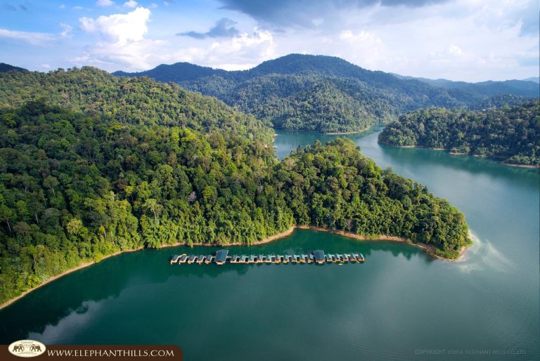 Floating tents at Elephant Hills Rainforest Camp