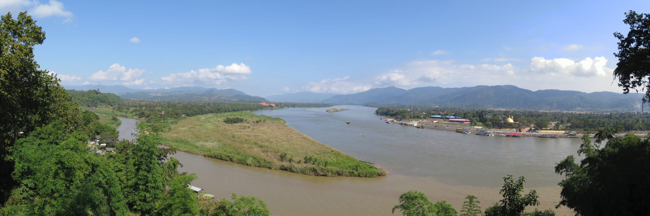 Panorama of the Golden Triangle in Chiang Rai