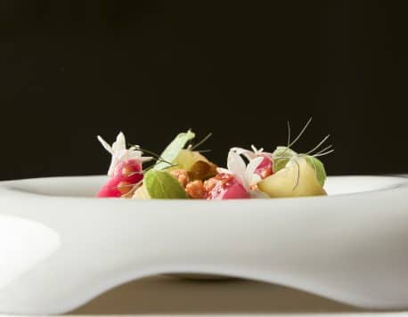 Fine dining dish at Haoma Bangkok