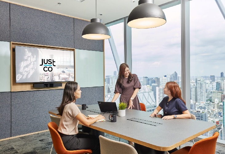 Lounge area at JustCo Bangkok