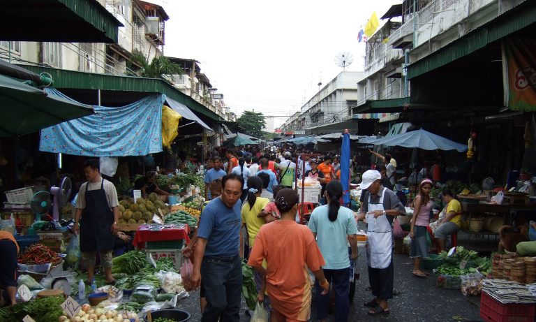 Khlong Toei Market in Bangkok