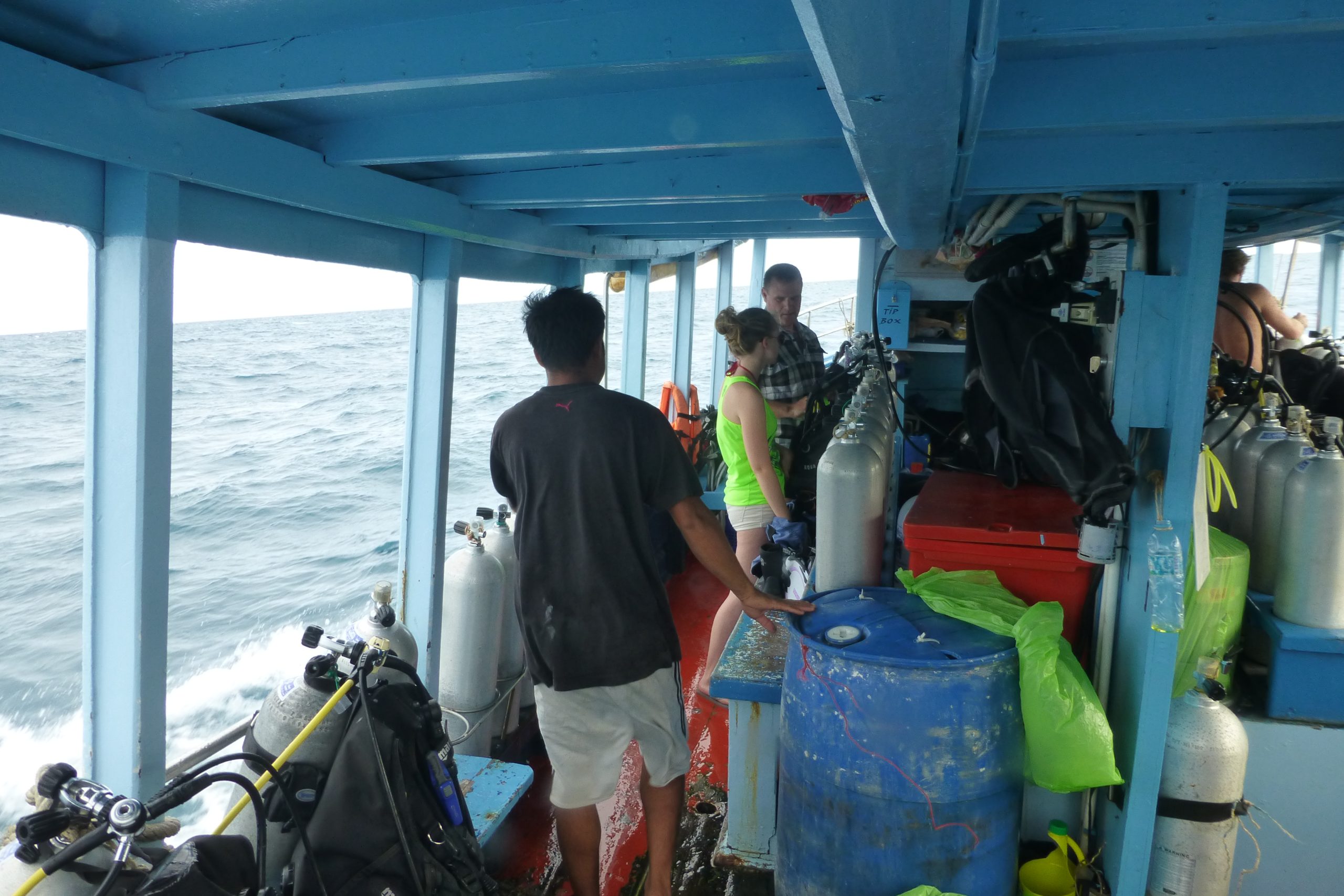 Diving boat at Koh Tao in Thailand