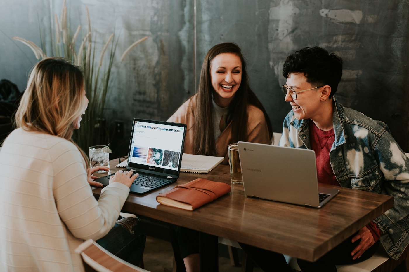 Coworking group meeting for remote workers