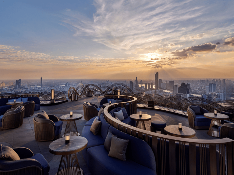 Nobu Bangkok dining room at The Empire rooftop