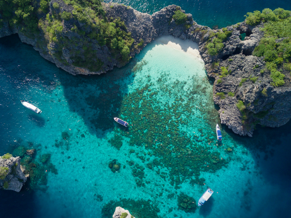Beach resort setting at Pimalai Koh Lanta