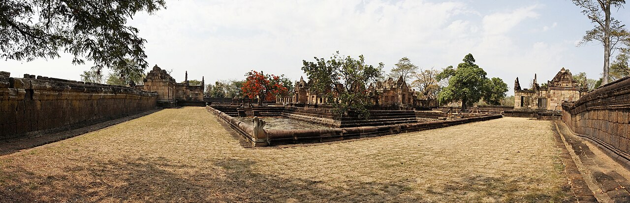 Panorama of Prasat Muang Tam in Buriram
