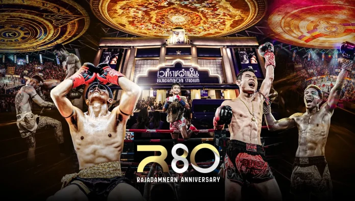 Rajadamnern Stadium Muay Thai fight night in Bangkok