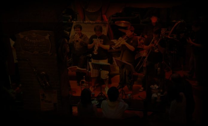 Live music stage at Saxophone Pub Bangkok