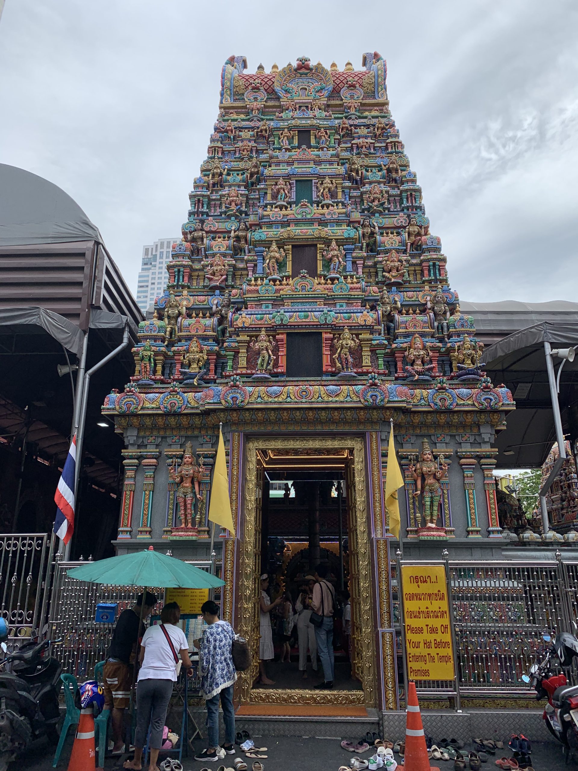 Sri Maha Mariamman Temple facade on Silom Road