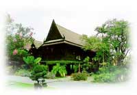 Garden view at Suan Pakkad Palace Museum