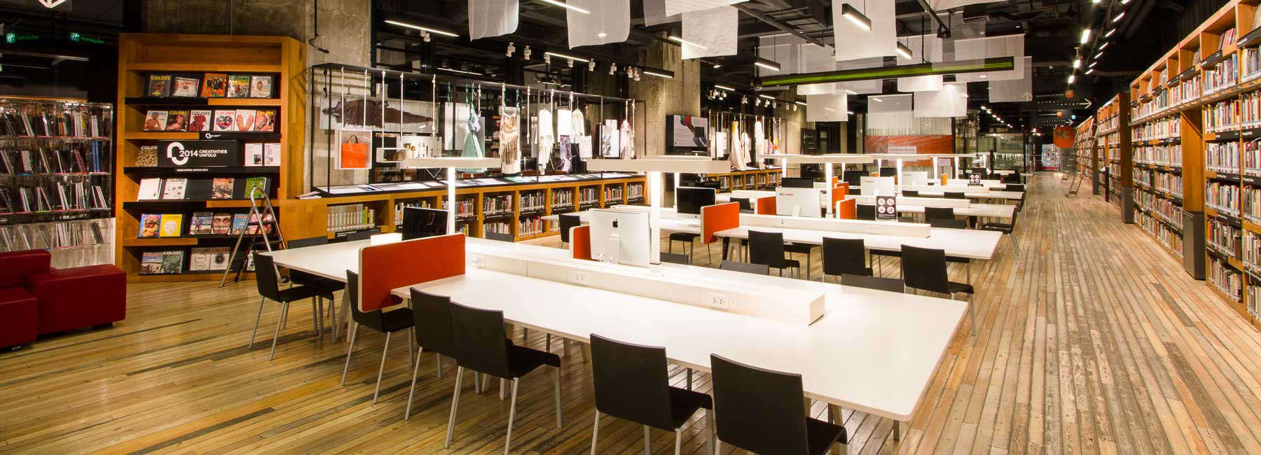 Library and design-resource area at TCDC Bangkok