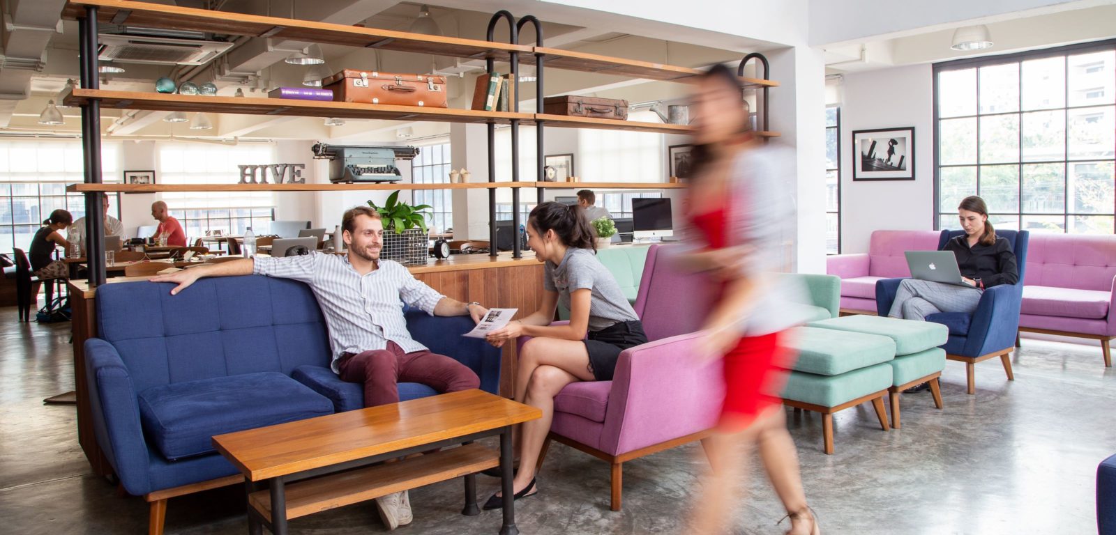 Coworking interior at The Hive Thonglor Bangkok