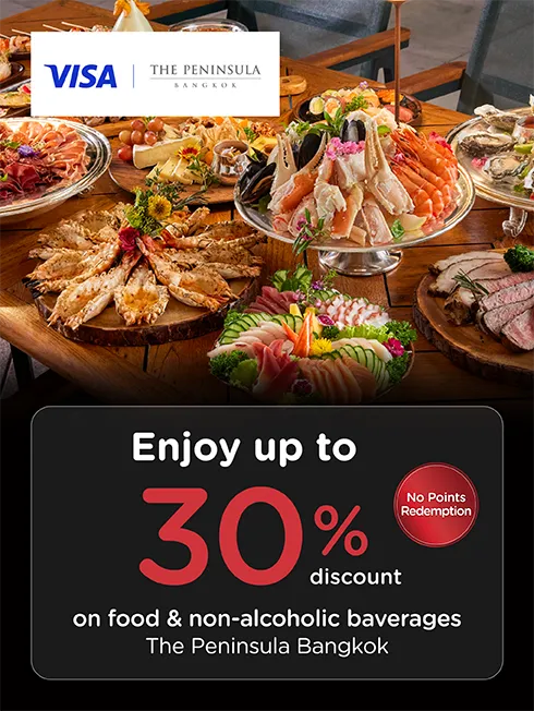 KTC dining promotion artwork for The Peninsula Bangkok