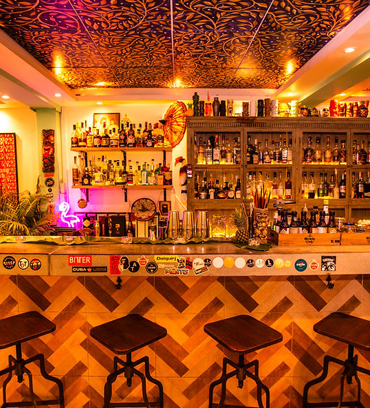 Bar counter at Tropic City Bangkok