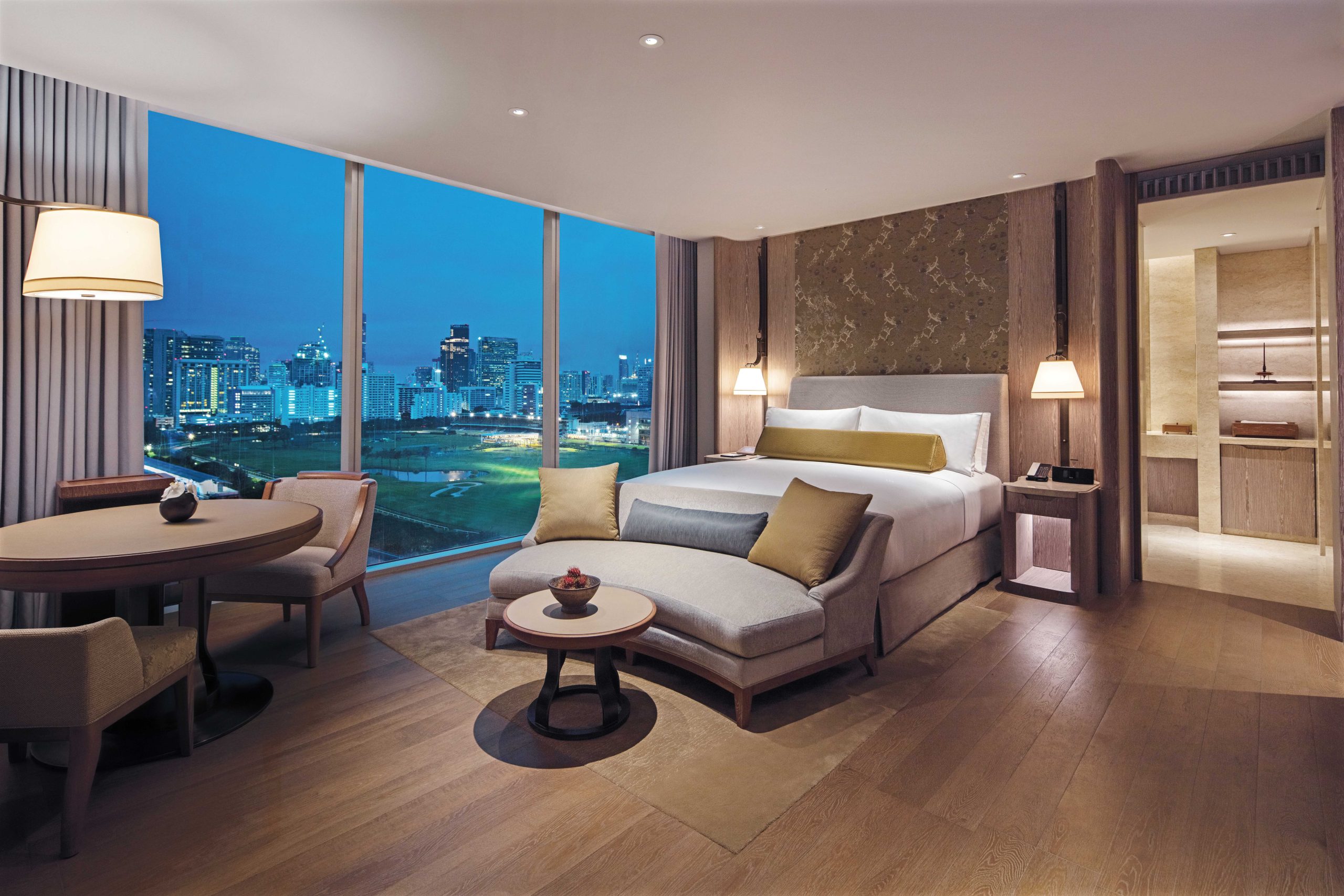Deluxe bedroom at Waldorf Astoria Bangkok
