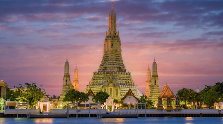 Wat Arun Temple of Dawn beside the Chao Phraya River