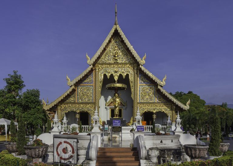Wat Phra Singh temple in Chiang Mai Old City