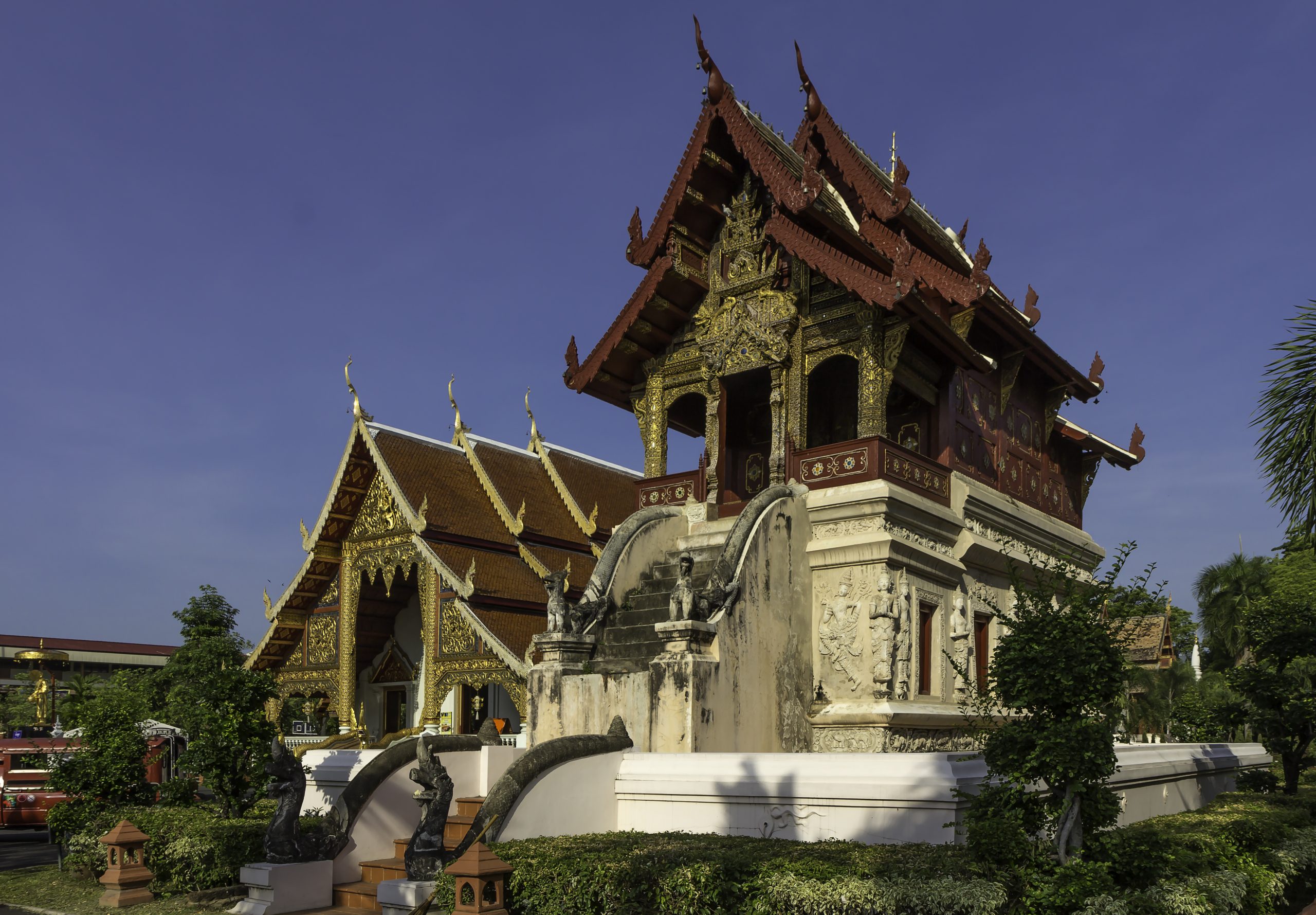 Architecture at Wat Phra Singh in Chiang Mai