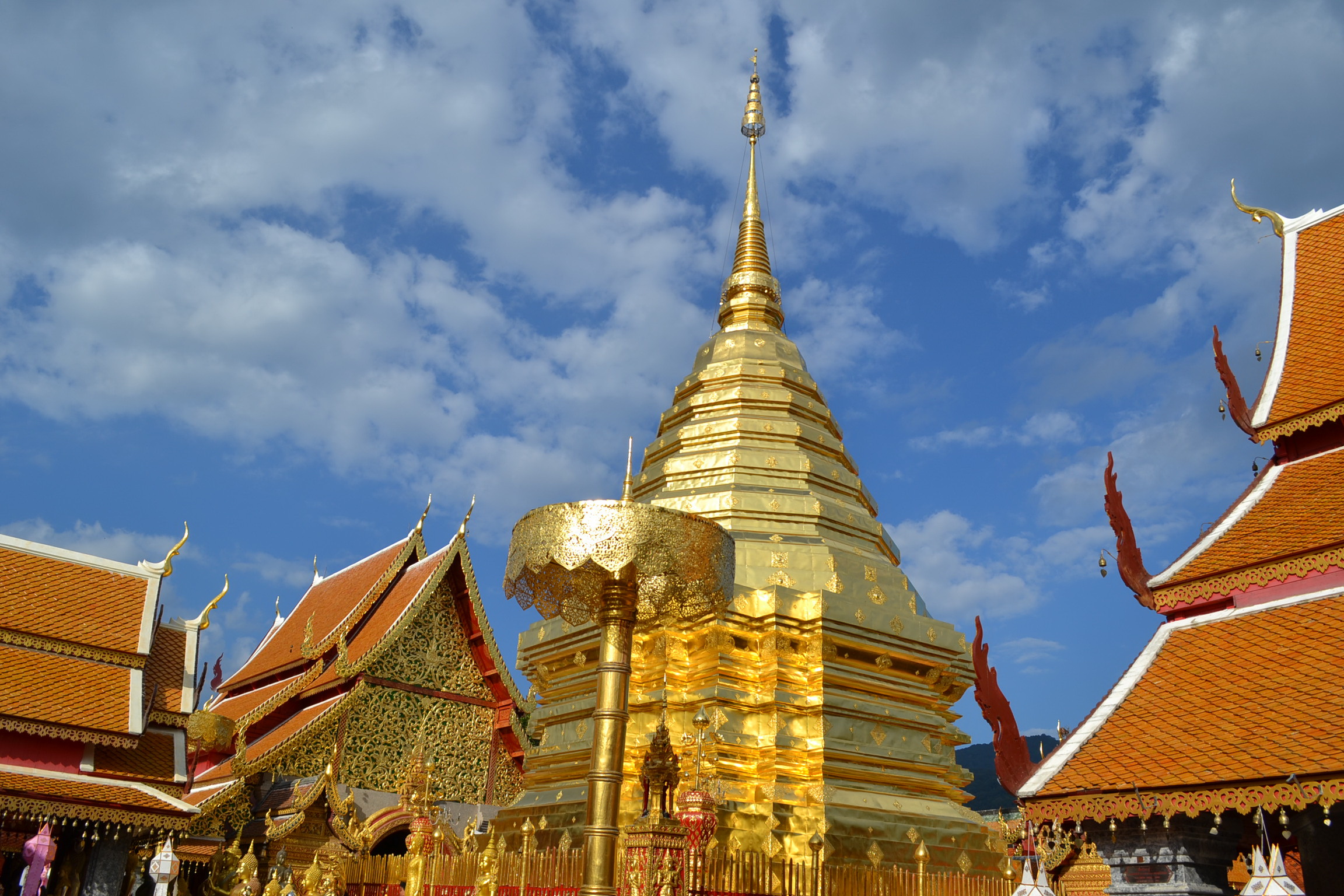 Temple terrace at Wat Phra That Doi Suthep in Chiang Mai