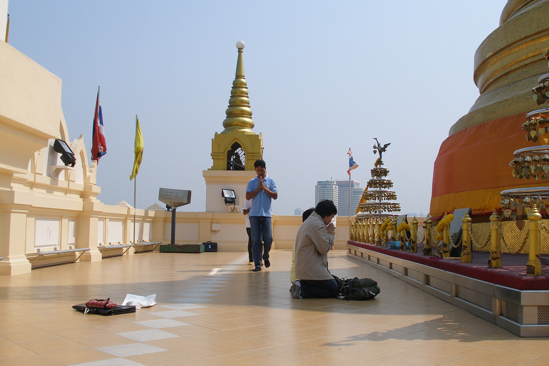 Circumambulation walkway at Wat Saket Bangkok