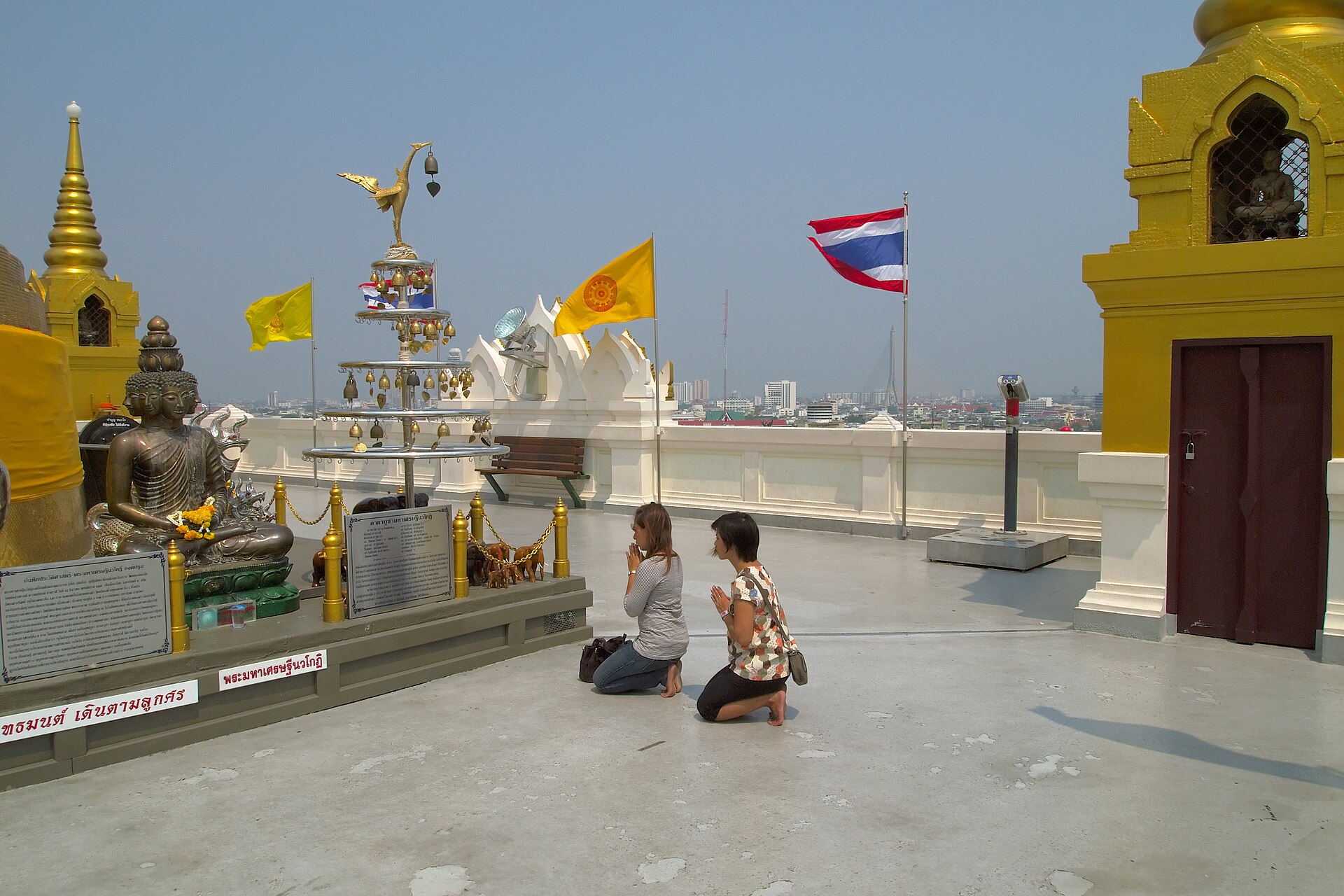 Prayer area at Wat Saket Bangkok