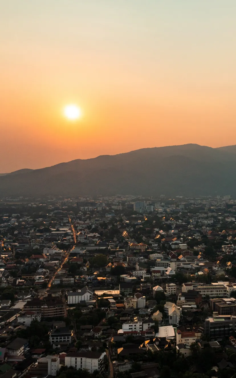 Sunset view from InterContinental Chiang Mai The Mae Ping